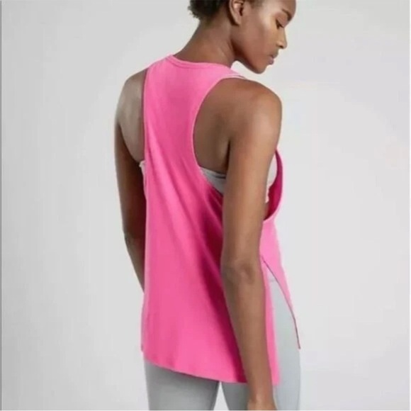 Athleta Tops - Athleta Essence Mesh Details Tank Prism Pink Solid Women’s Small